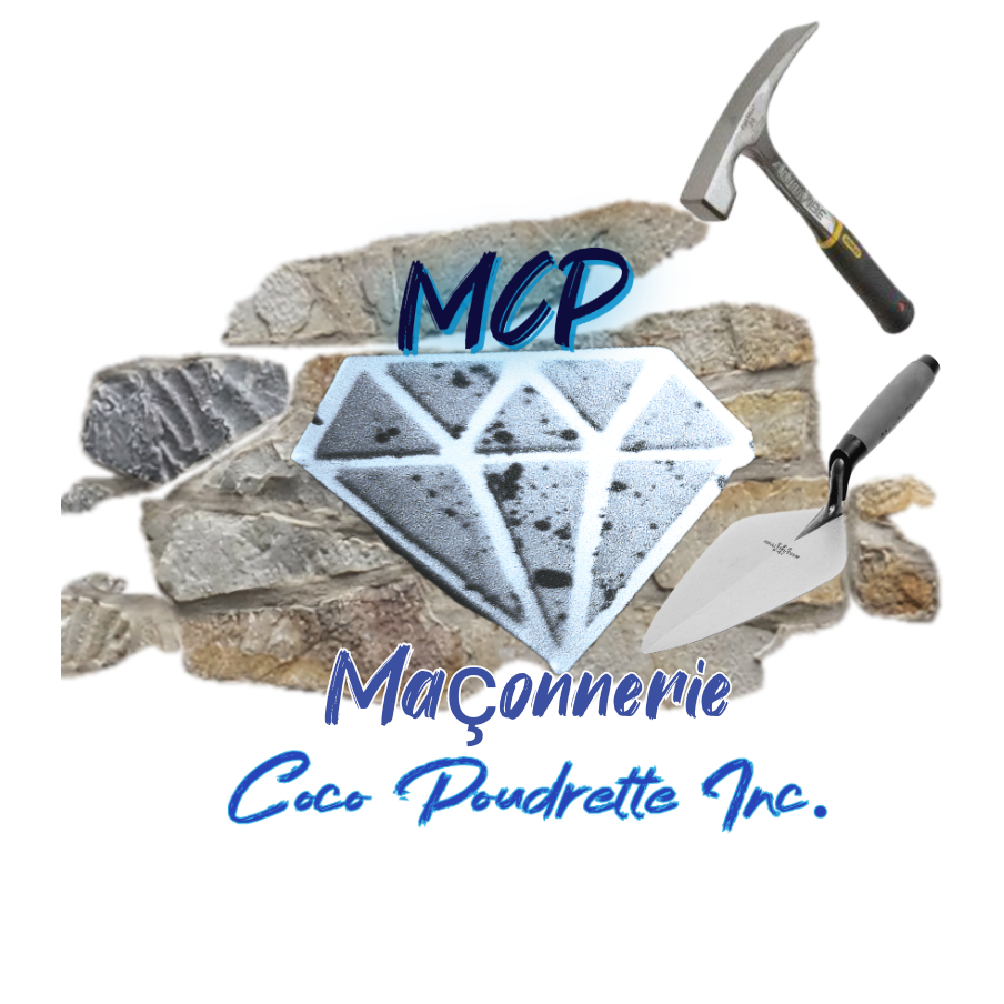 logo maçonnerie coco poudrette brique pierre macon